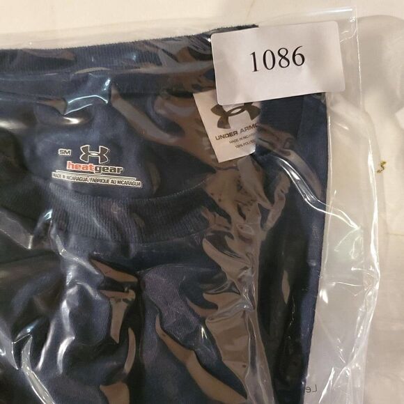 Under Armour Shirt Mens Small Blue Heat Gear Relaxed Fit Classic Short Sleeve - Picture 8 of 8